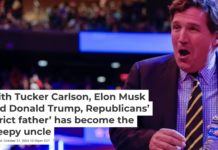 Tucker Carlson at the Trump campaign rally at Madison Square Garden on Oct. 27, 2024. Anna Moneymaker/Getty Images
